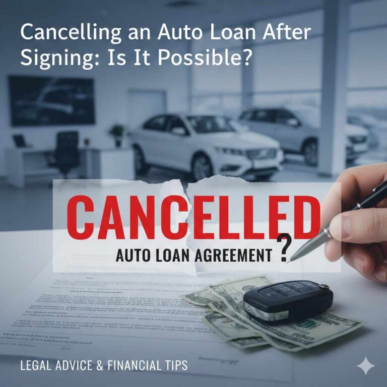 Cancelling an Auto Loan After Signing