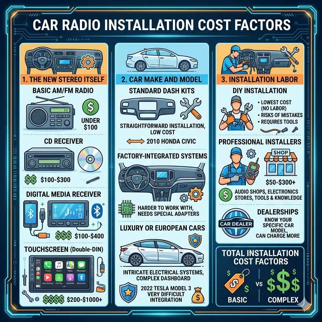 Car Radio Installation Cost Factors