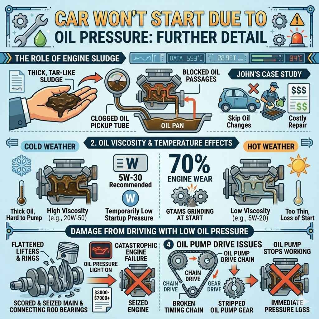 Car Won't Start Due to Oil Pressure Explained Further Detail