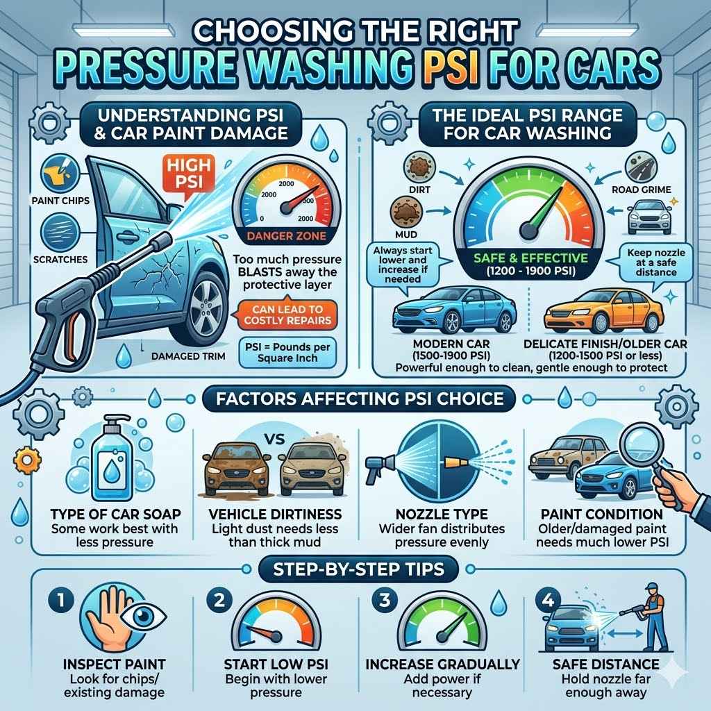 Choosing the Right Pressure Washing PSI for Cars