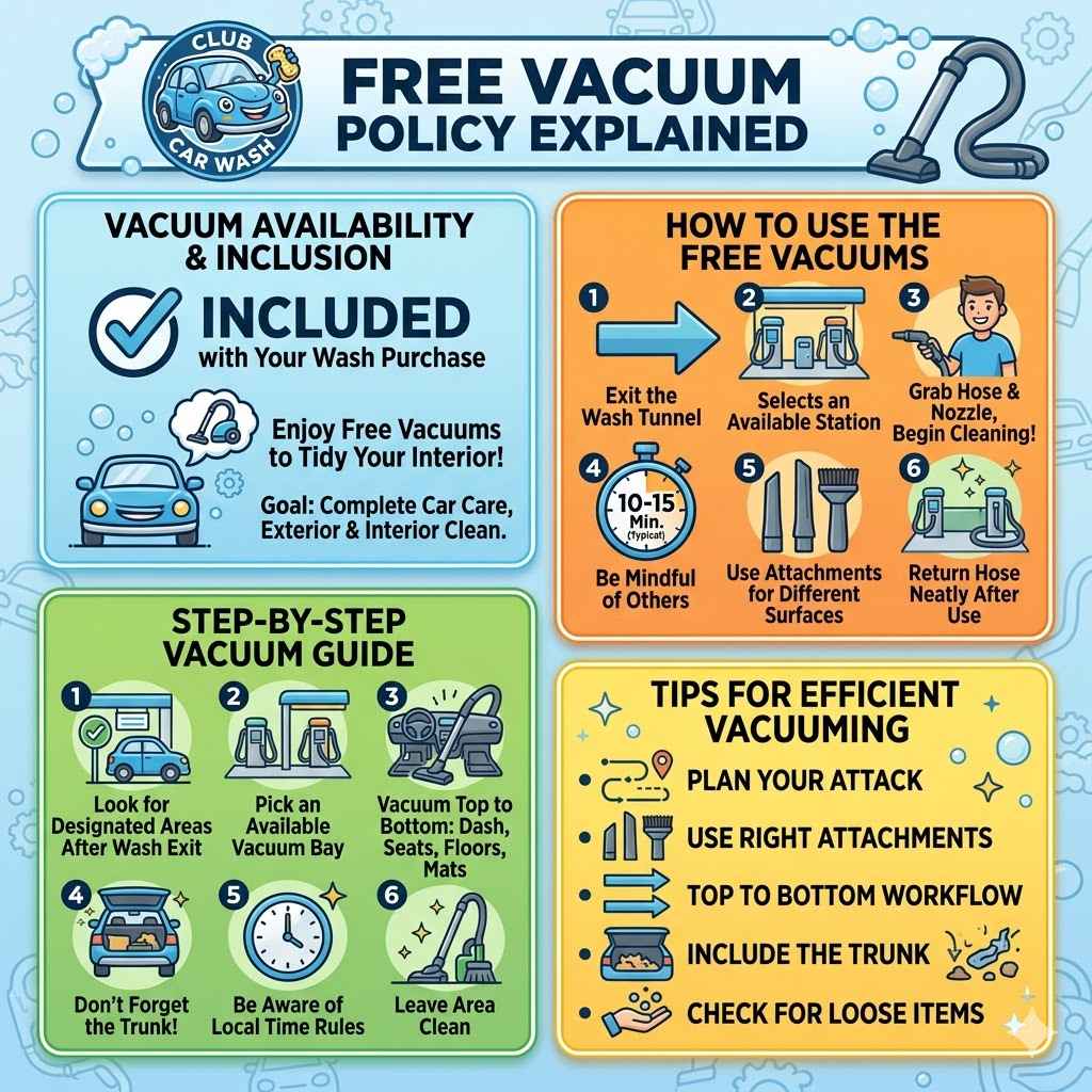 Club Car Wash Free Vacuum Policy Explained