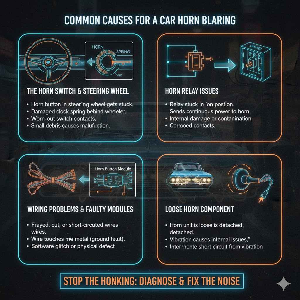 Common Causes For A Car Horn Blaring