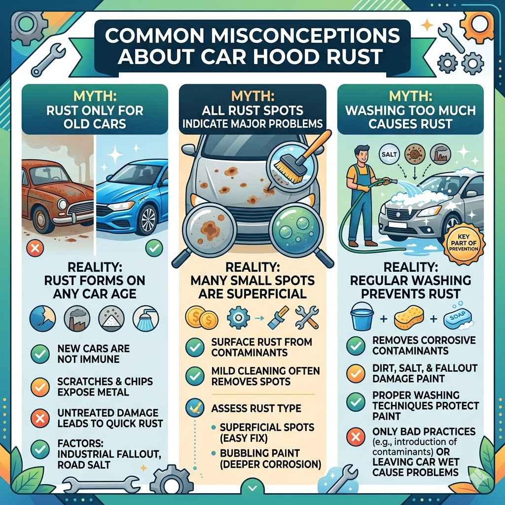 Common Misconceptions About Car Hood Rust