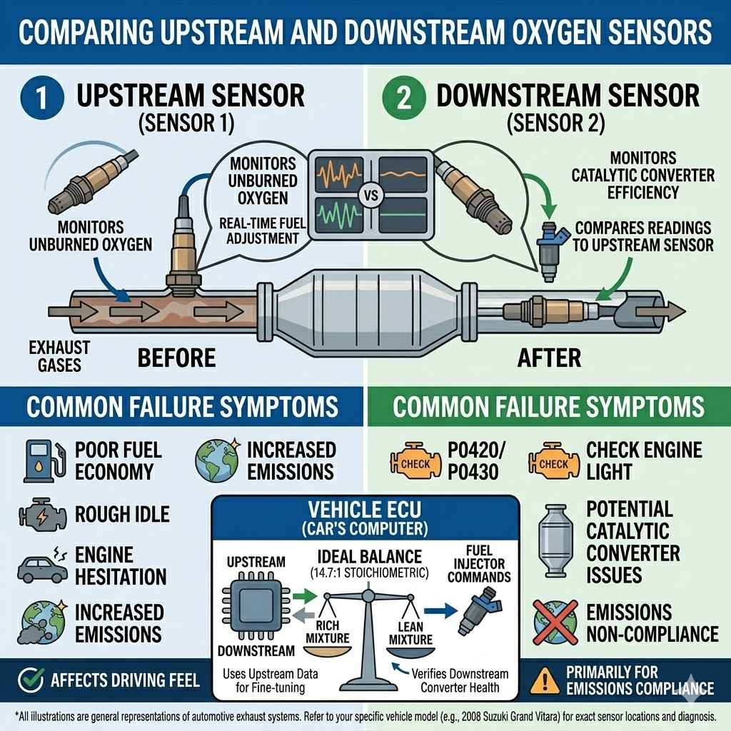 Comparing Upstream And Downstream Sensors