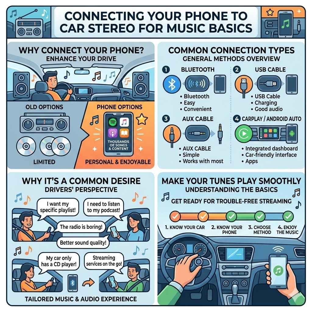 Connecting Your Phone To Car Stereo For Music Basics