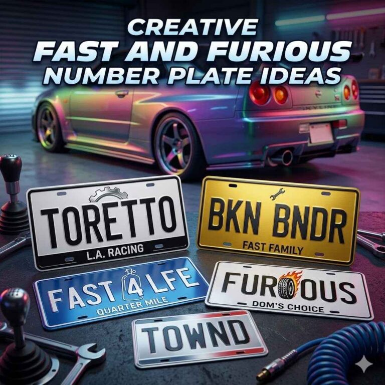 Creative Fast And Furious Number Plate Ideas