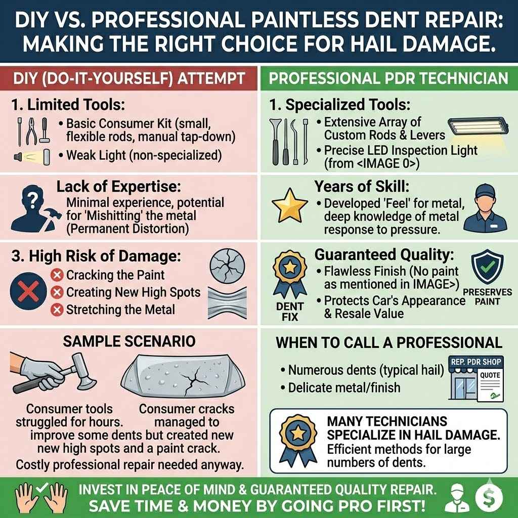 DIY vs. Professional Paintless Dent Repair