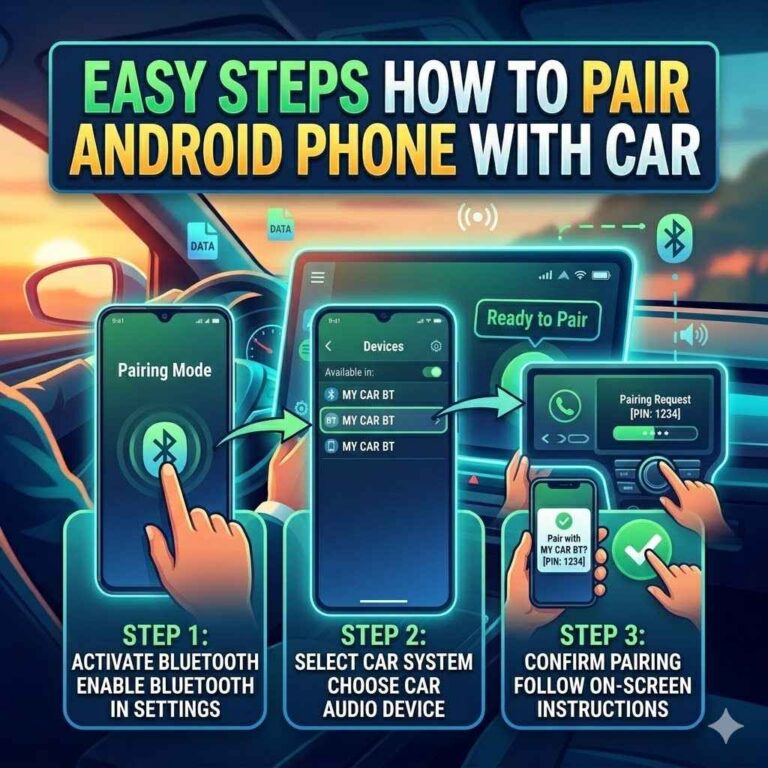 Easy Steps How to Pair Android Phone With Car