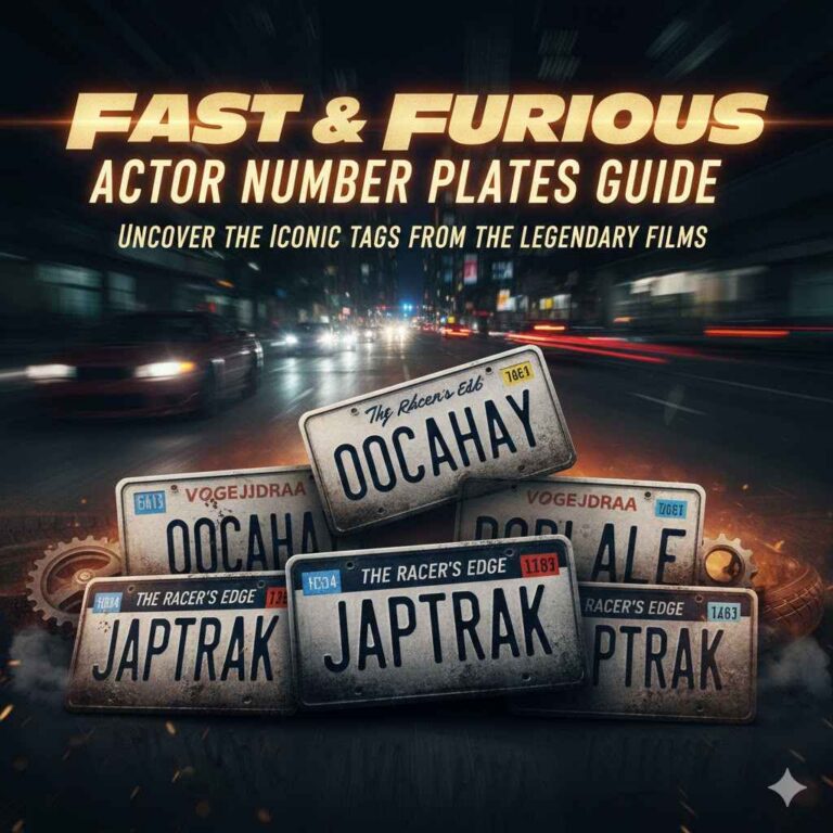 Fast & Furious Actor Number Plates Guide
