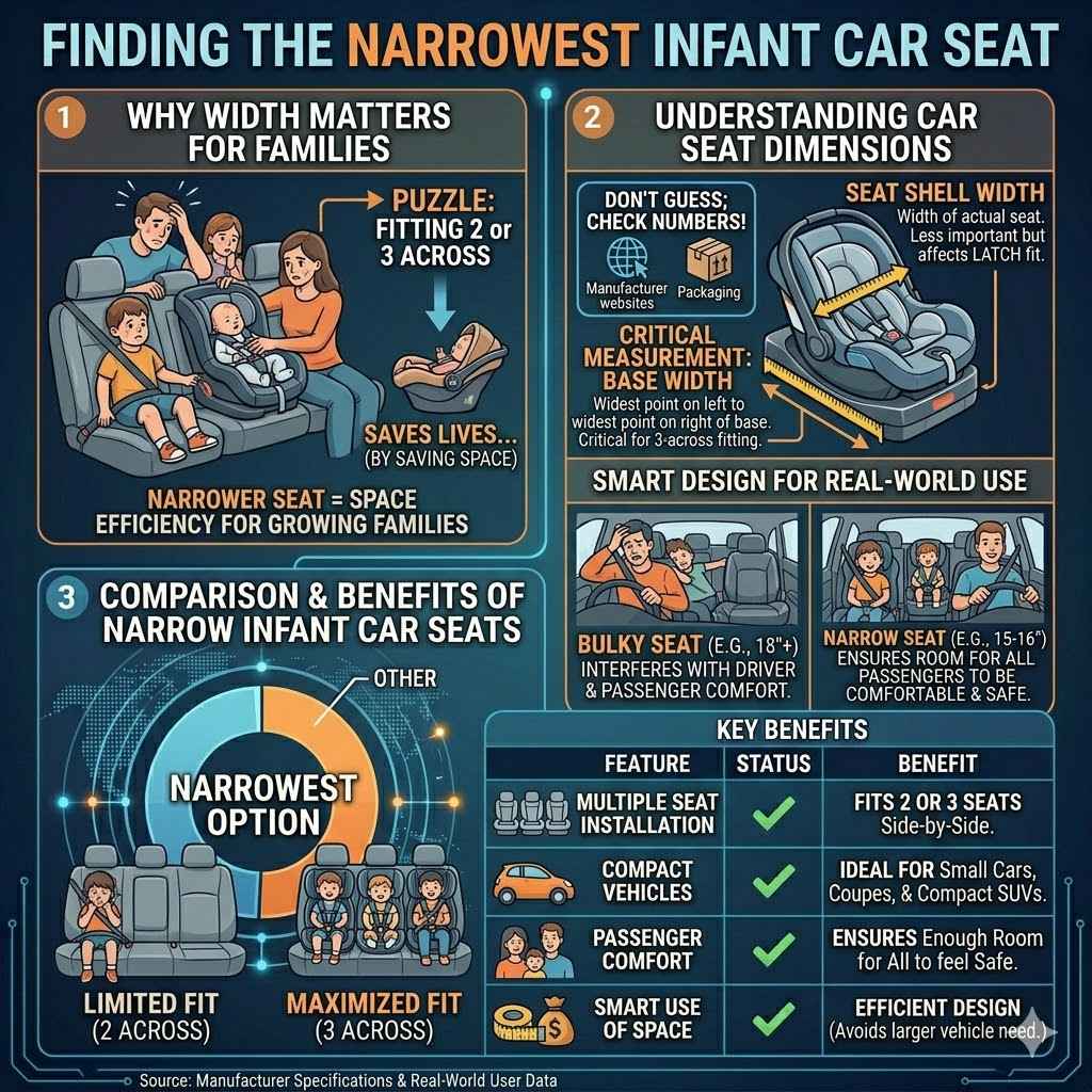 Finding the Narrowest Infant Car Seat