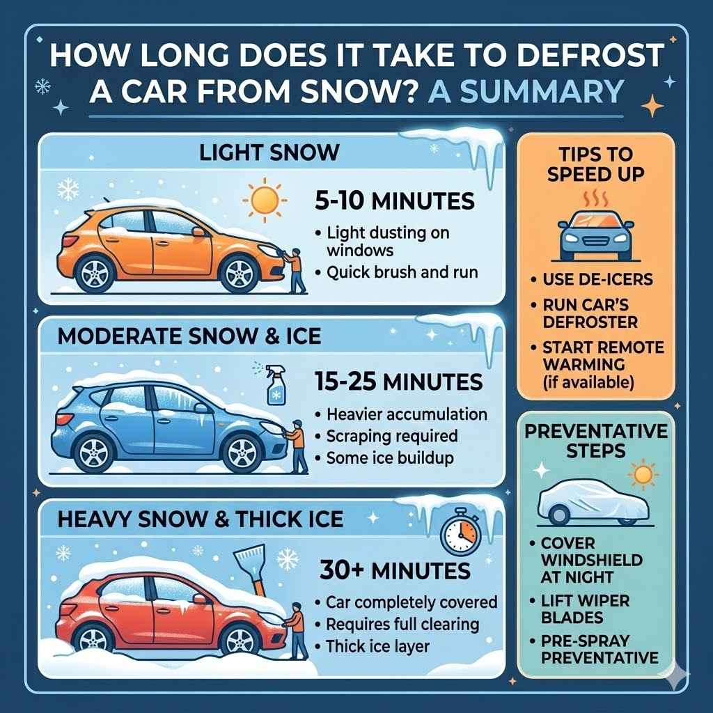 How Long Does It Take to Defrost a Car From Snow