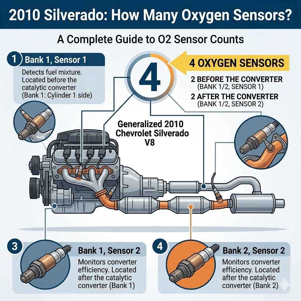 How Many Oxygen Sensors Are in a 2010 Silverado