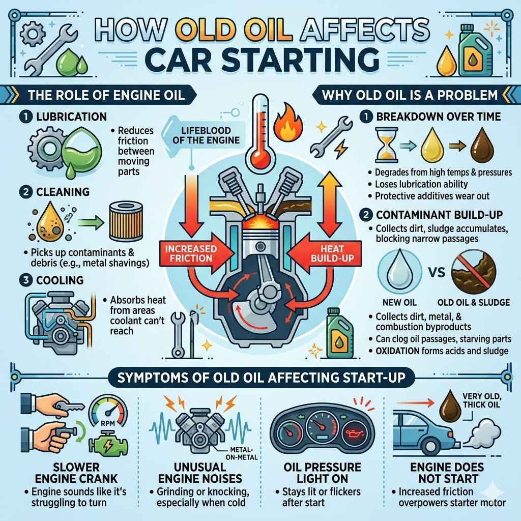 How Old Oil Affects Car Starting