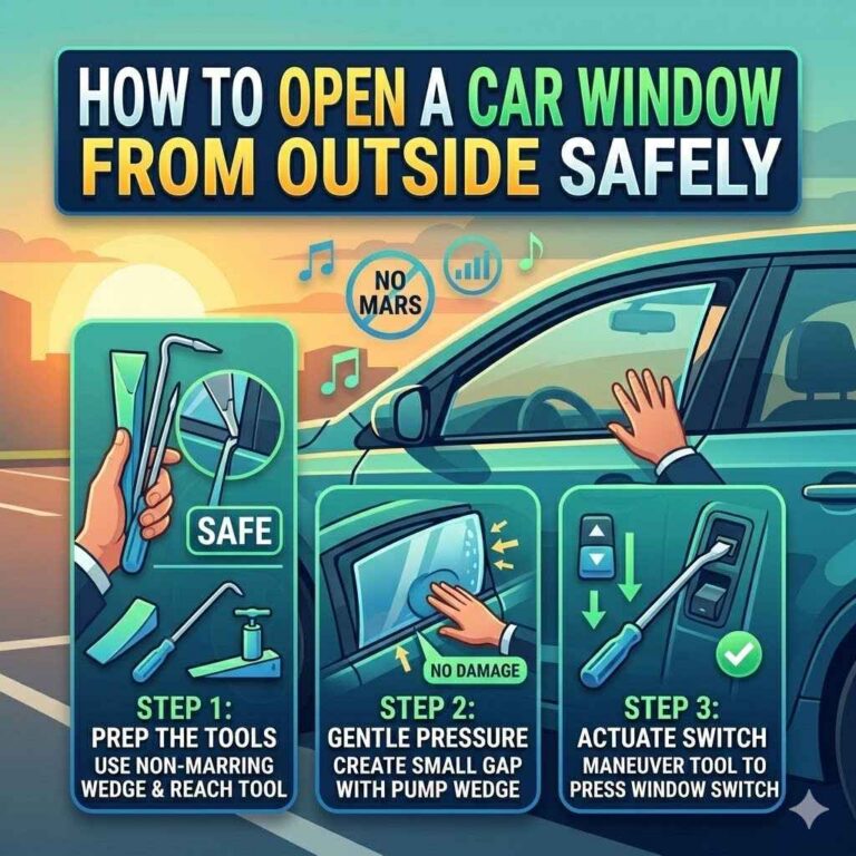 How to Open a Car Window From Outside Safely