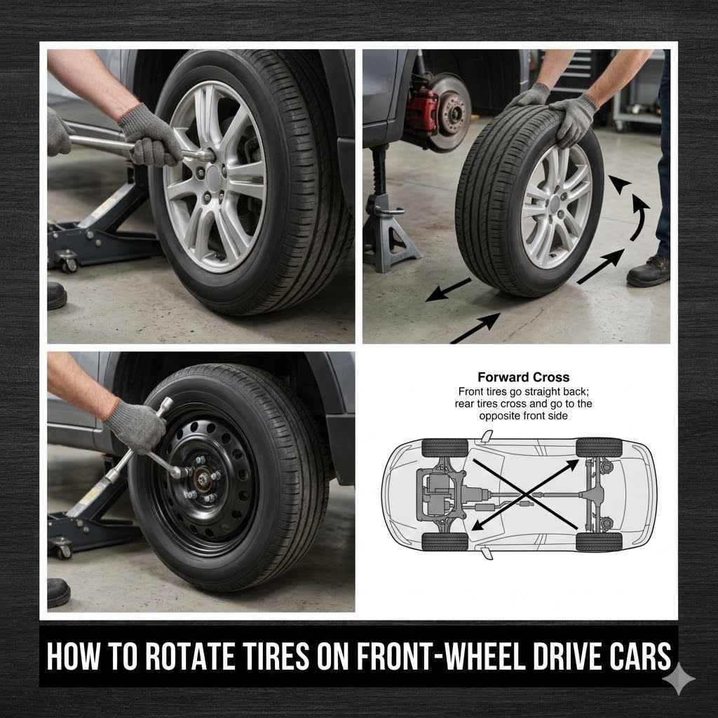 How to Rotate Tires on Front-Wheel Drive Cars