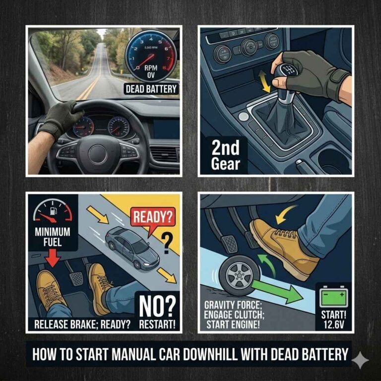 How to Start Manual Car Downhill with Dead Battery