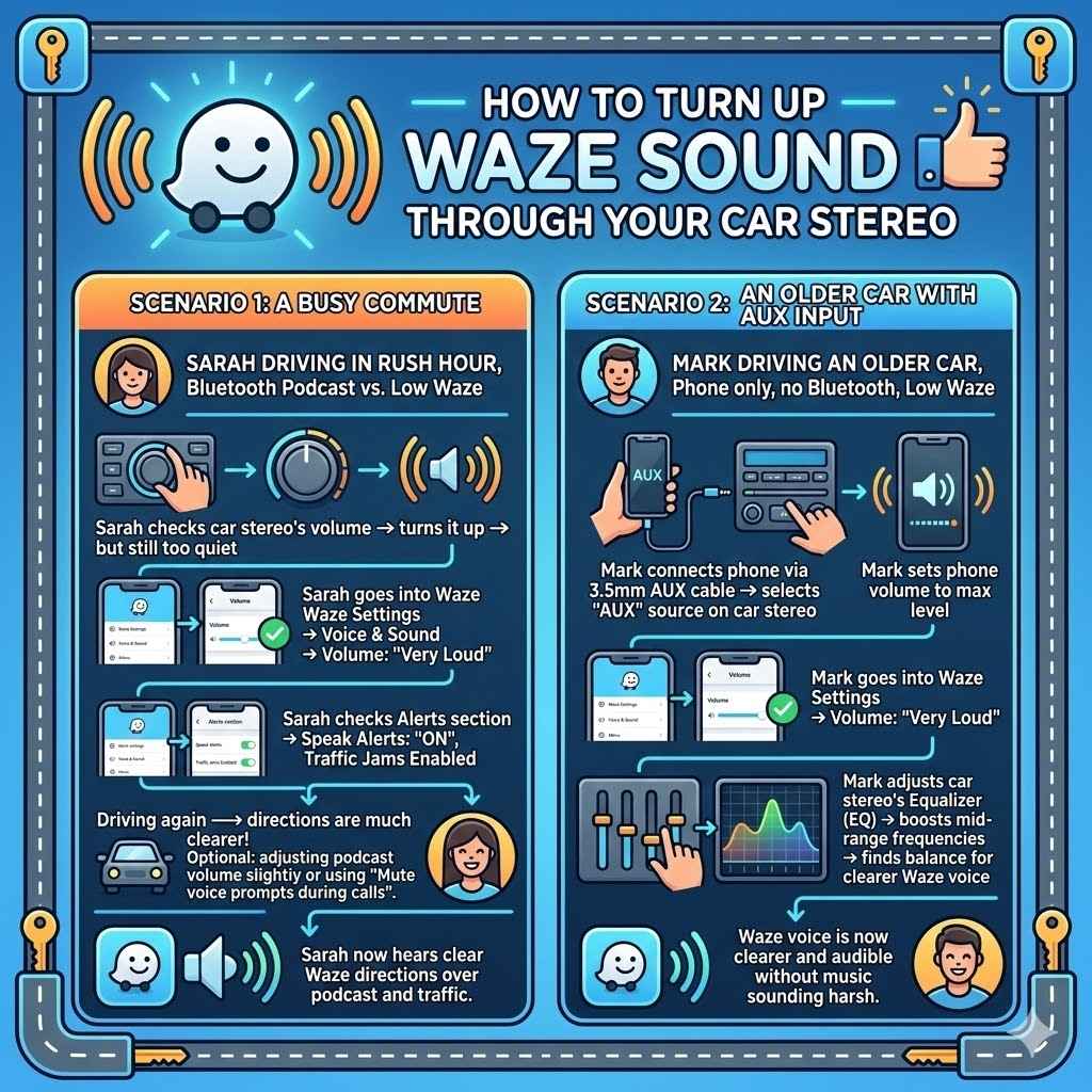 How to Turn Up Waze Sound Through Your Car Stereo