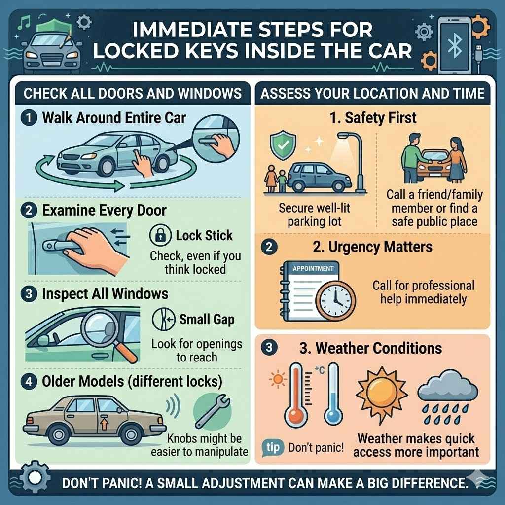 Immediate Steps for Locked Keys Inside the Car