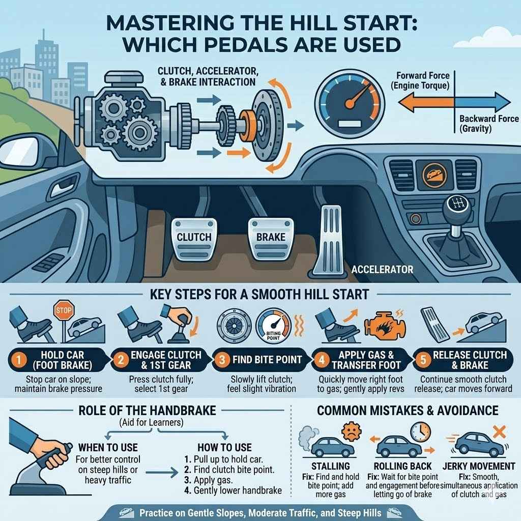 Mastering the Hill Start Which Pedals Are Used