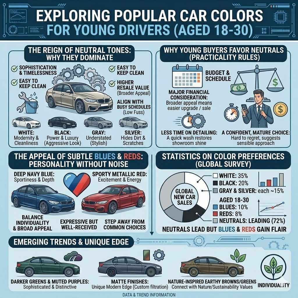 Popular Car Colors For Young Drivers