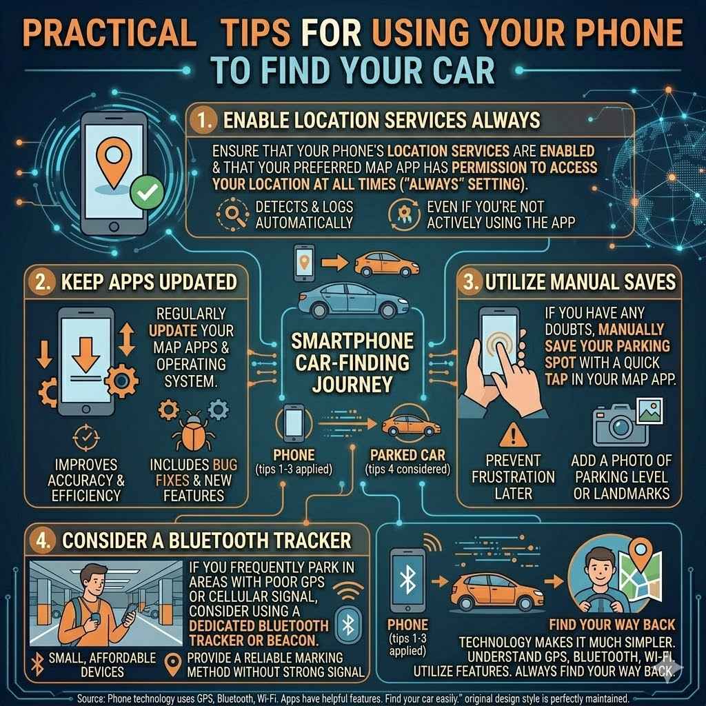 Practical Tips for Using Your Phone to Find Your Car