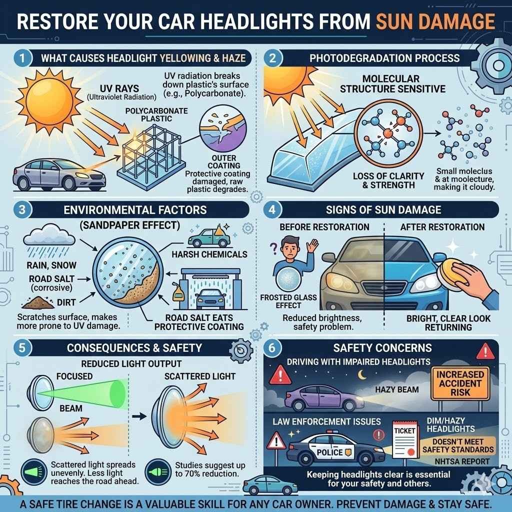 Restore Your Car Headlights From Sun Damage