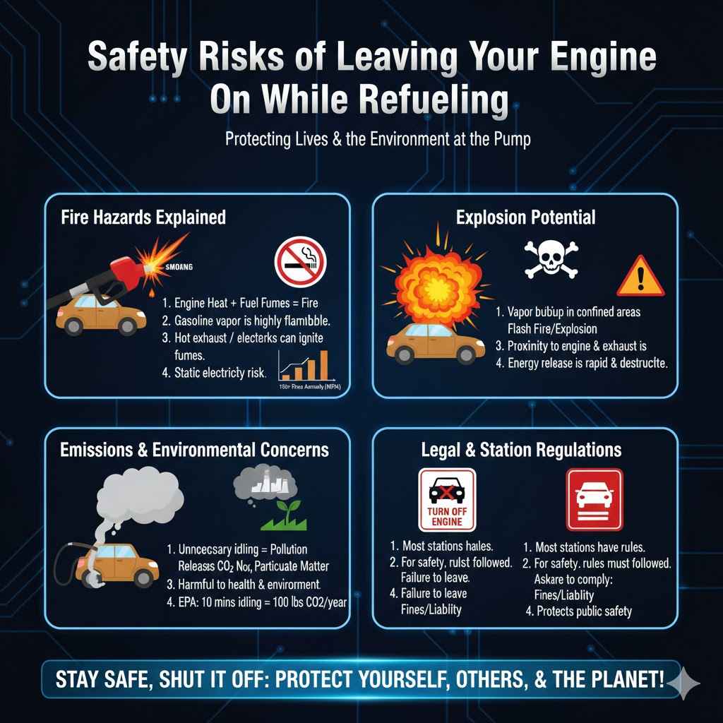 Safety Risks of Leaving Your Engine On While Refueling
