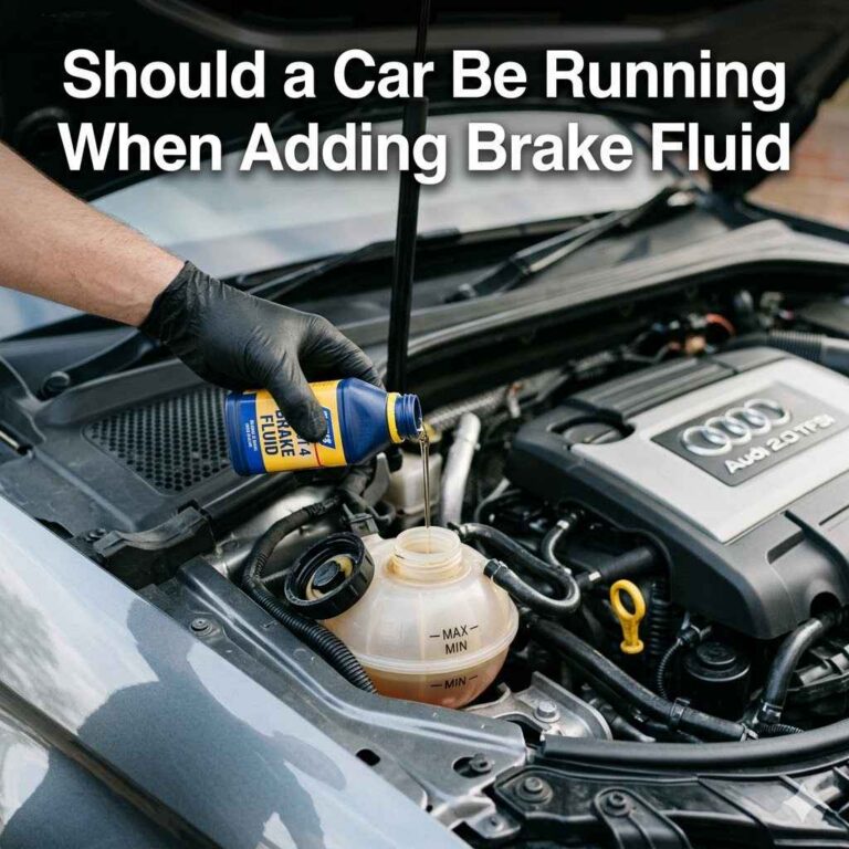 Should a Car Be Running When Adding Brake Fluid