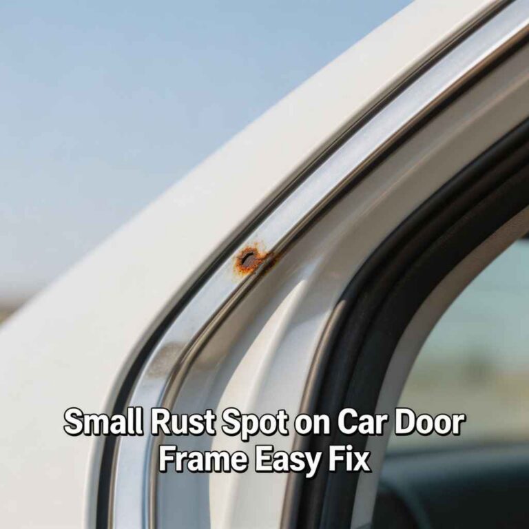 Small Rust Spot on Car Door Frame Easy Fix