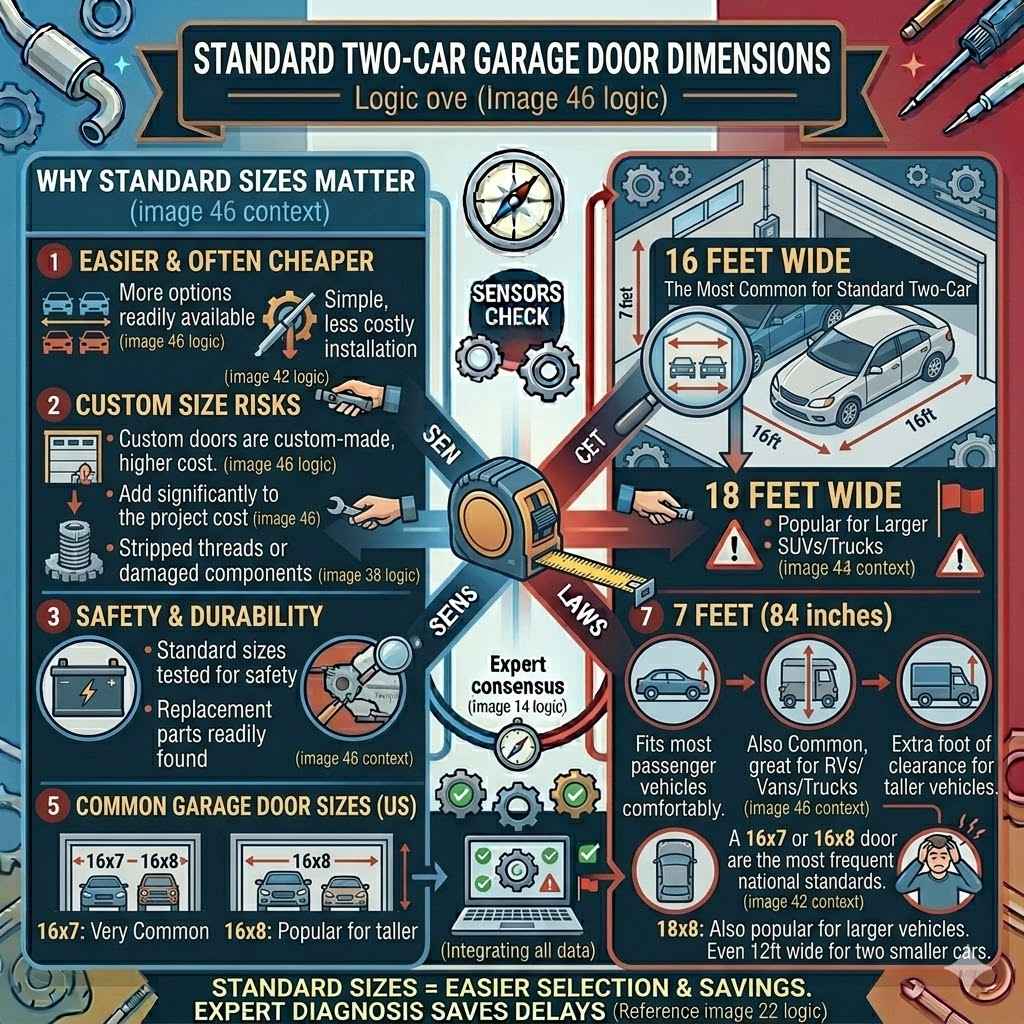 Standard Two-Car Garage Door Dimensions