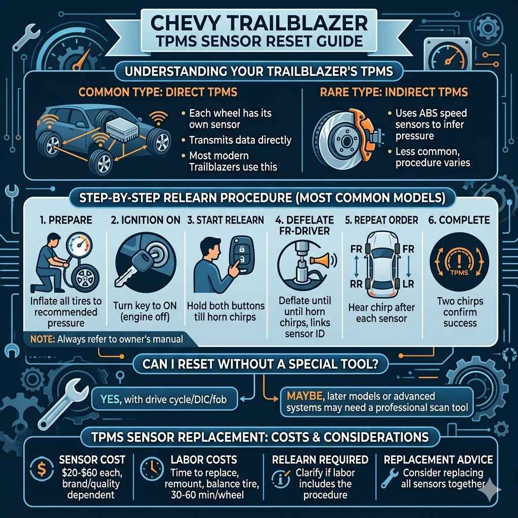 TPMS Sensor Reset Guide for Chevy Trailblazer Specifics