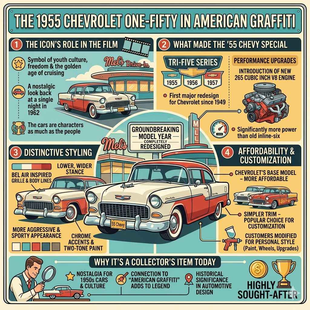 The 1955 Chevrolet One-Fifty In American Graffiti