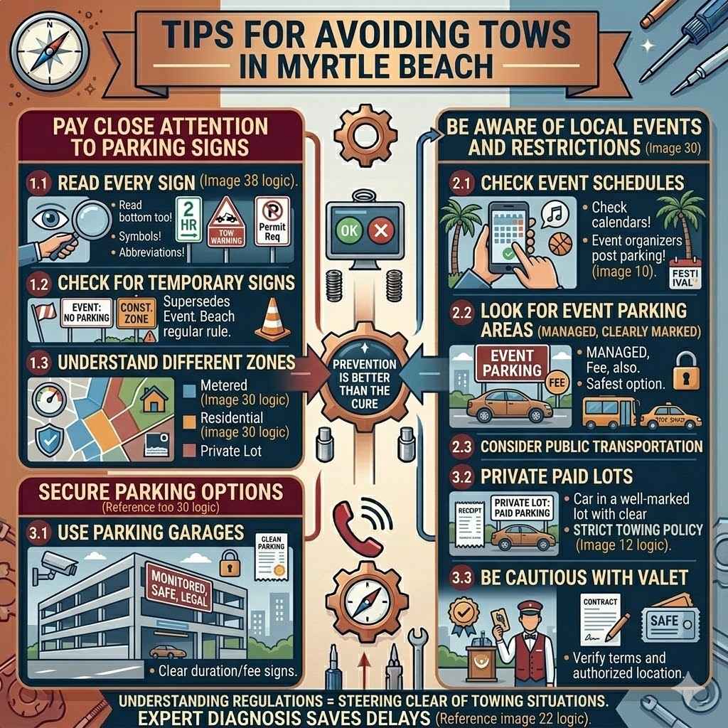 Tips for Avoiding Tows in Myrtle Beach