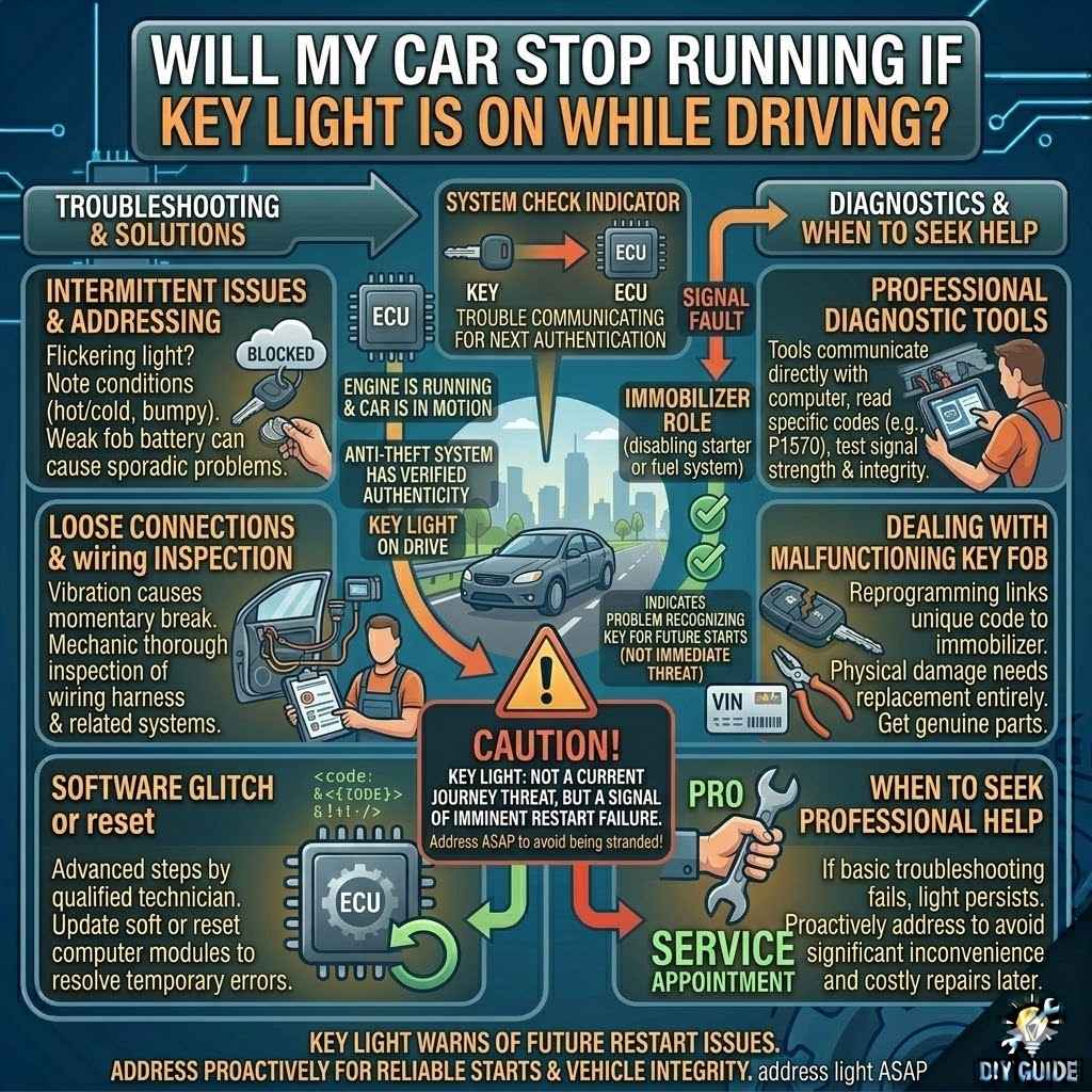 Troubleshooting Steps When the Key Light Illuminates