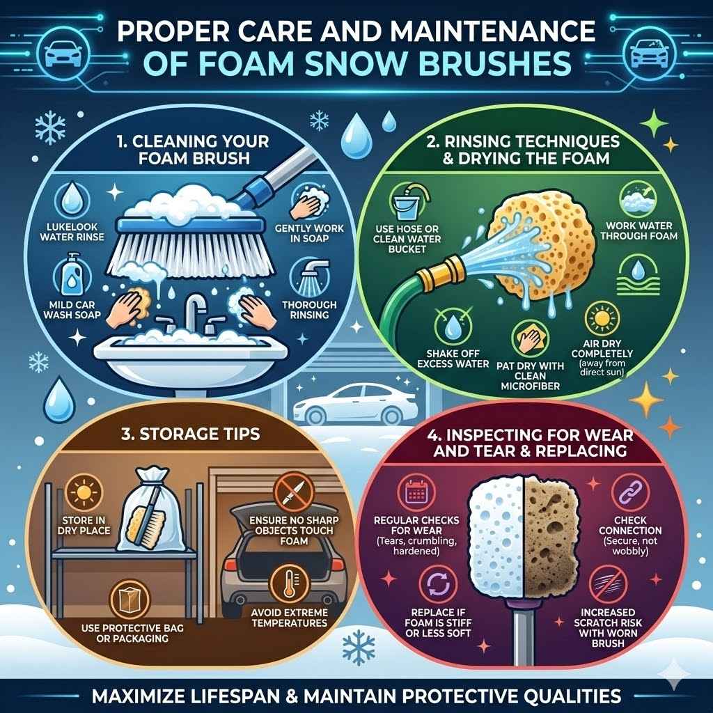 Proper Care and Maintenance of Foam Snow Brushes