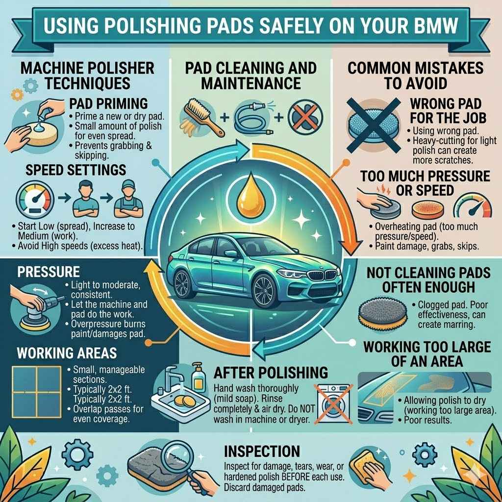 Using Polishing Pads Safely on Your BMW
