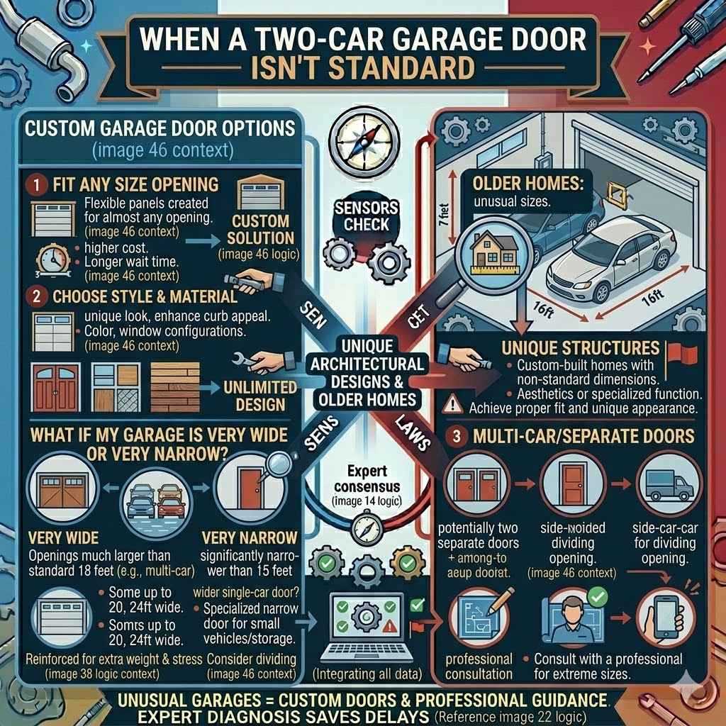 When a Two-Car Garage Door Isn't Standard