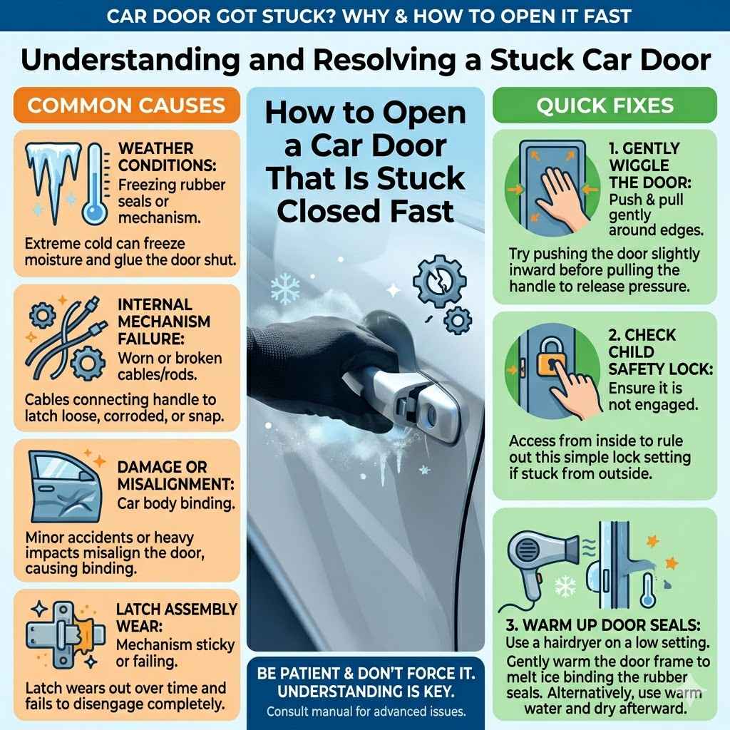 Why Car Doors Get Stuck And How To Open Them
