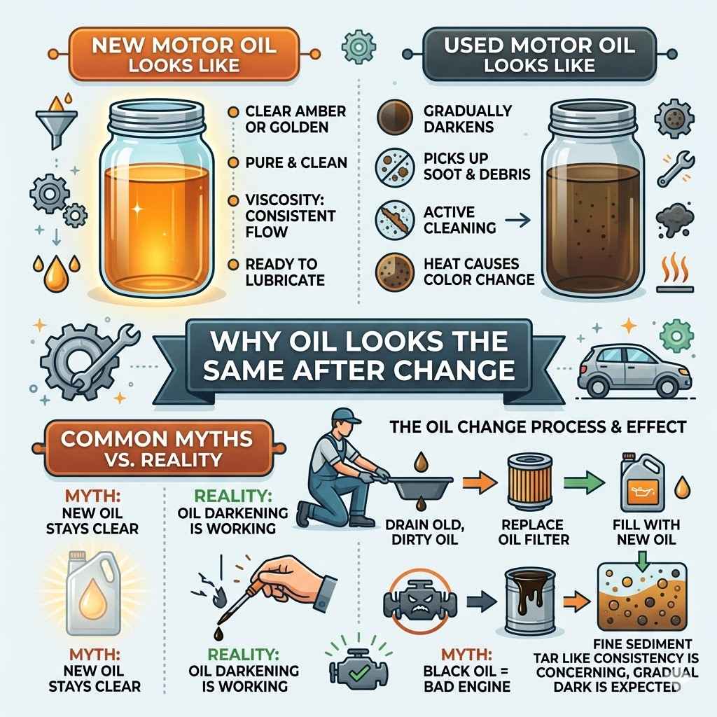 Why Oil Looks the Same After Change