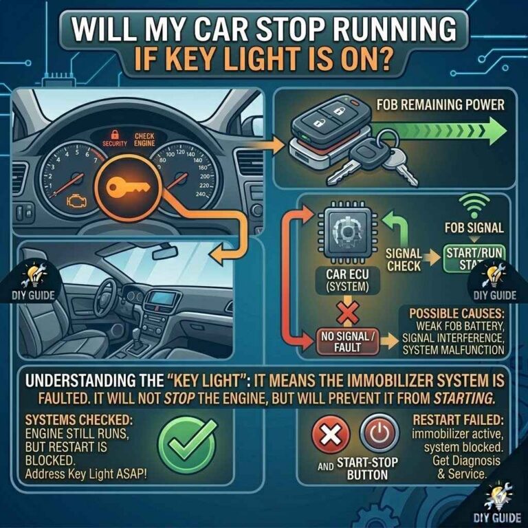 Will My Car Stop Running If Key Light Is On