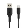 Belkin BoostCharge braided USB A to Lightning cable in black