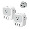 TESSAN UK travel plug adapter two pack