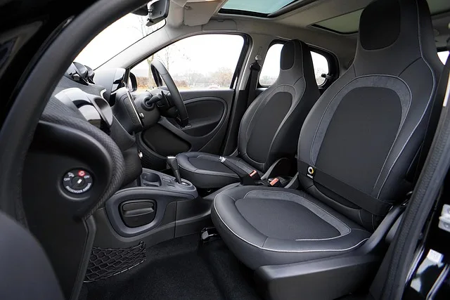 A clean car interior with clear, streak-free windows