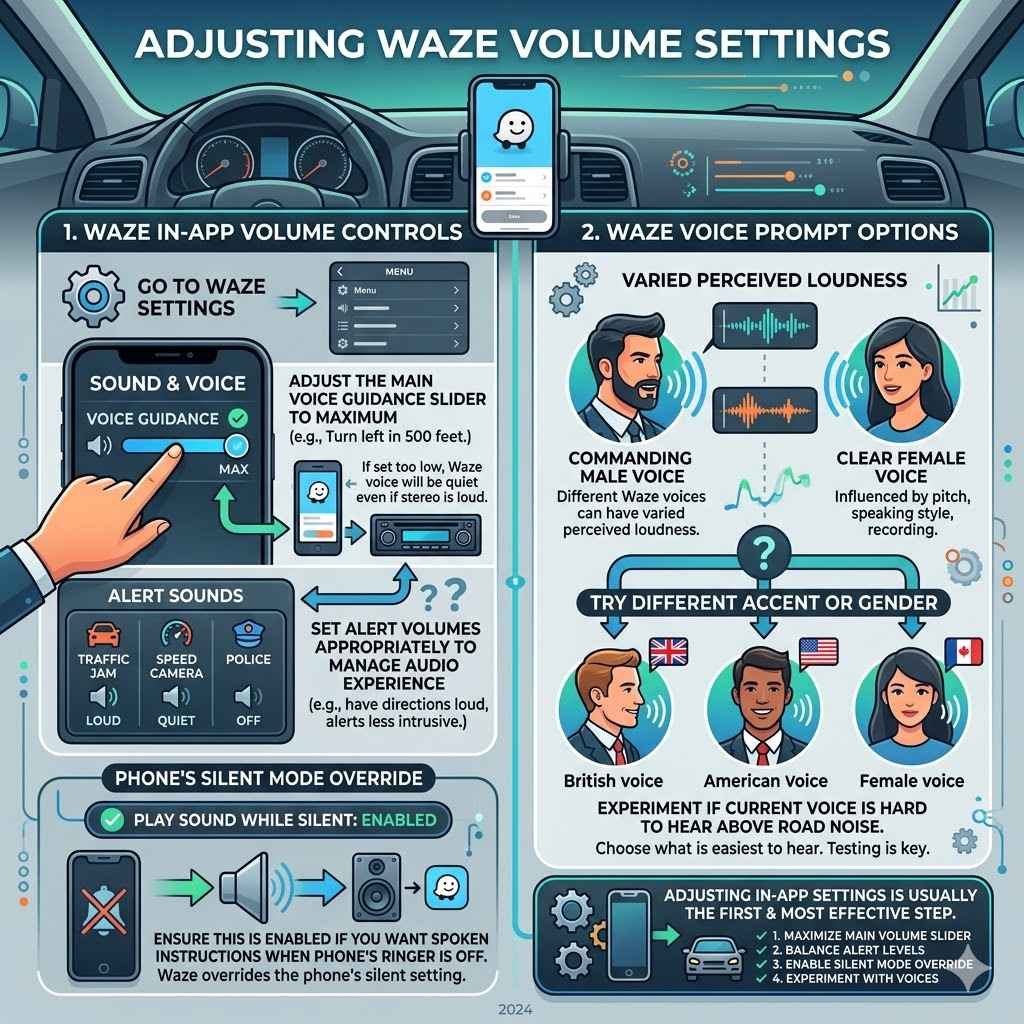 Adjusting Waze Volume Settings