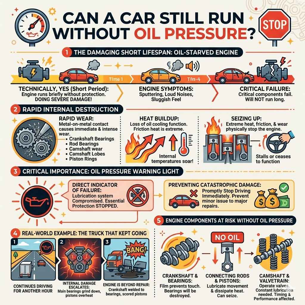 Can A Car Still Run Without Oil Pressure