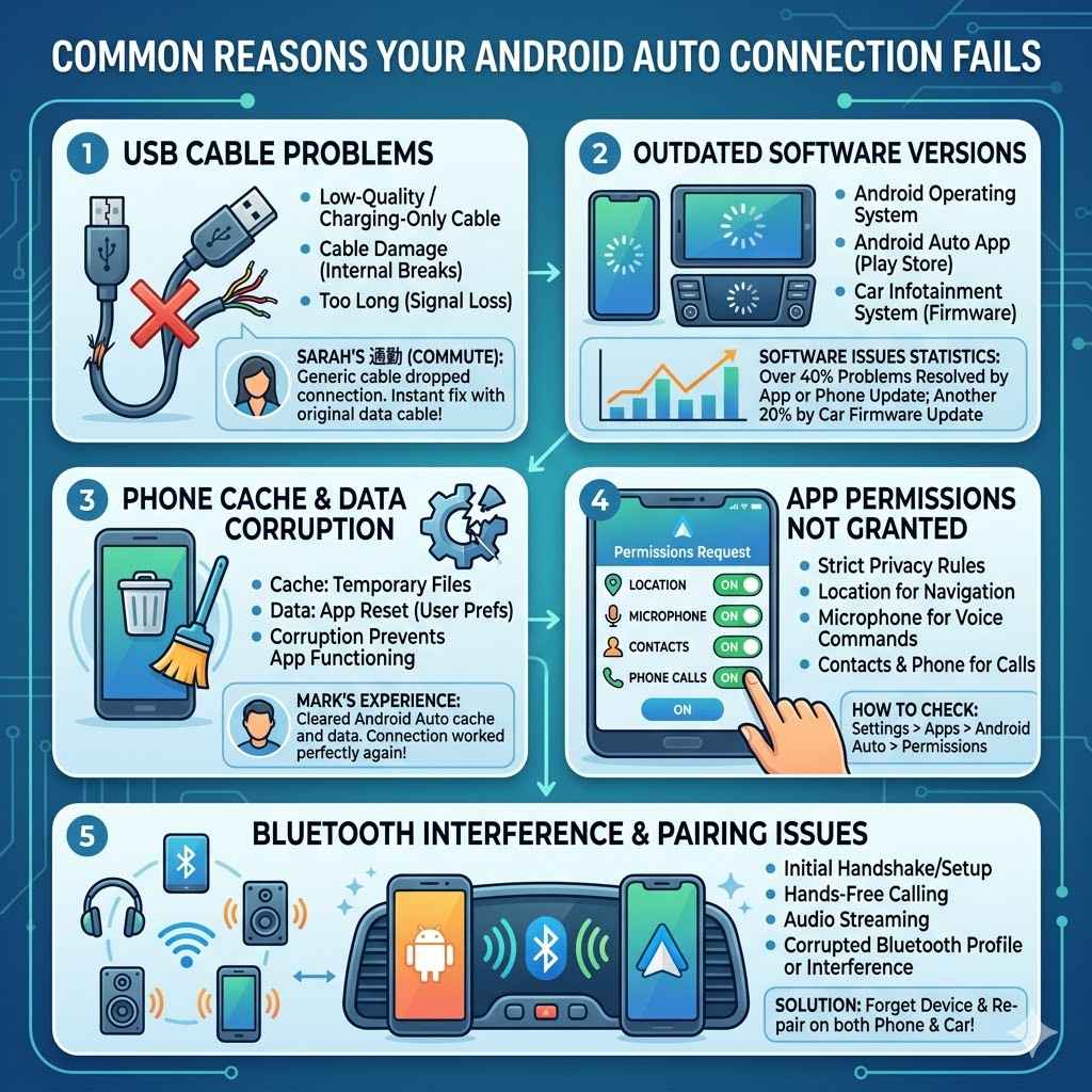 Common Reasons Your Android Auto Connection Fails