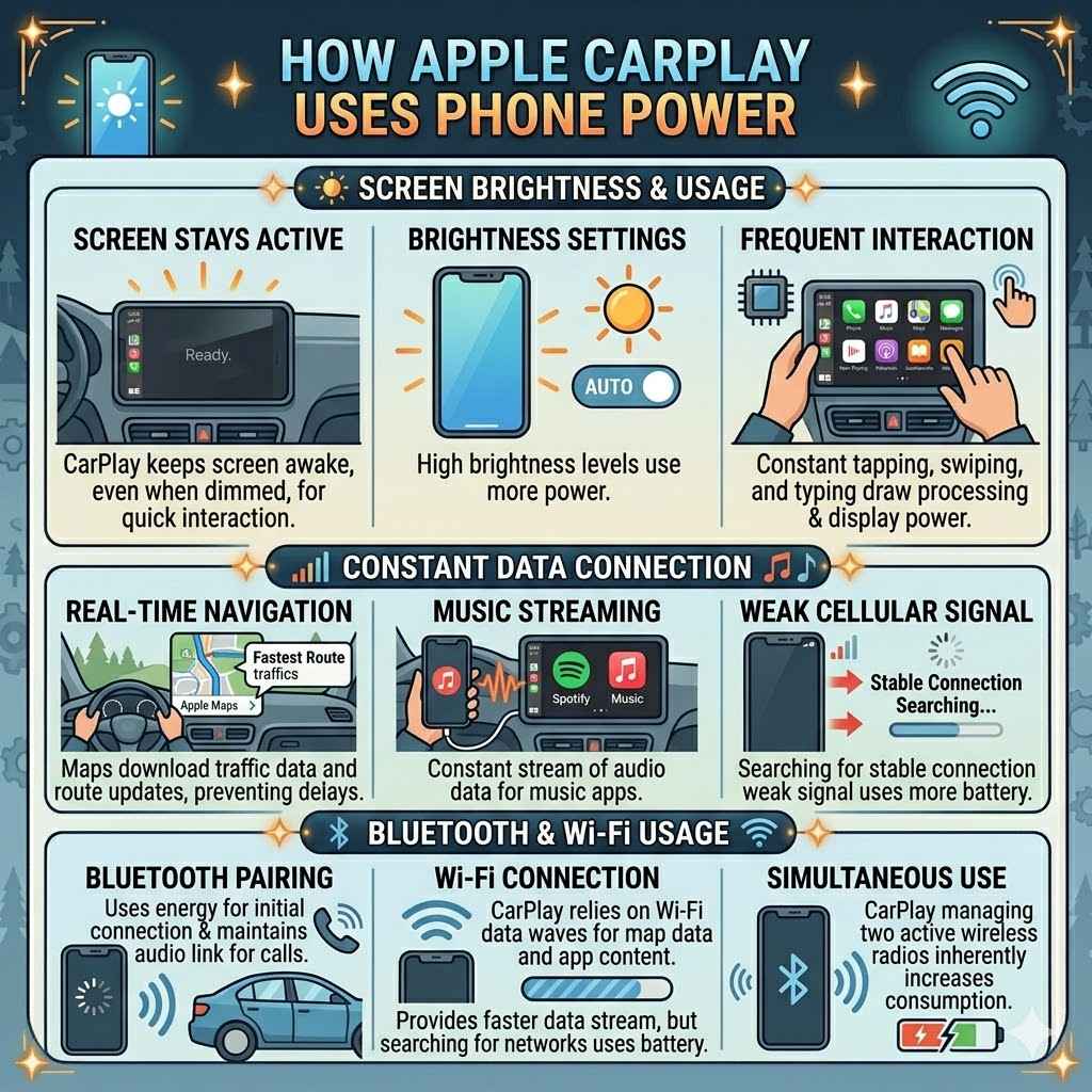 How Apple CarPlay Uses Phone Power