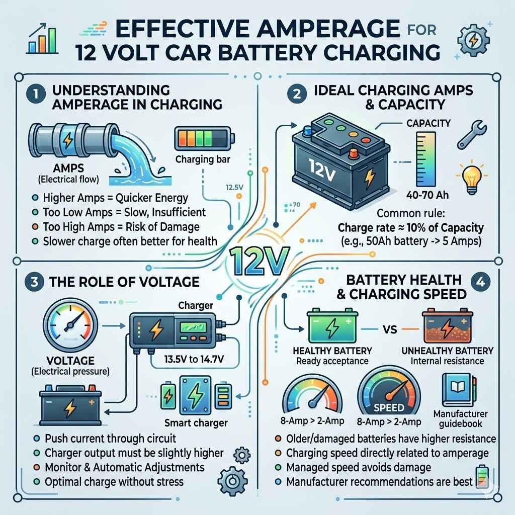 How Much Amperage Do You Need for a 12 Volt Car Battery Charge