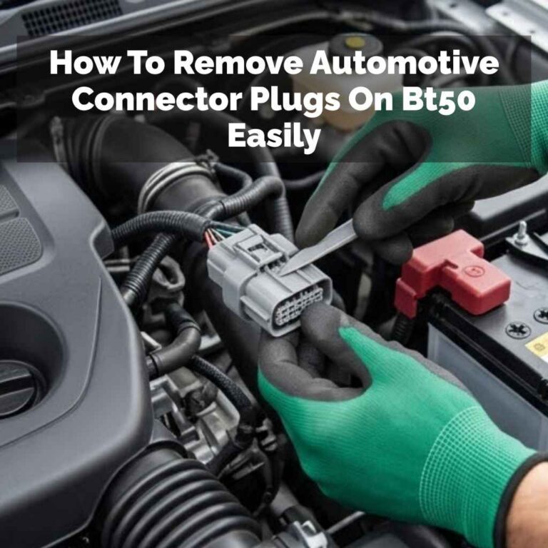 How To Remove Automotive Connector Plugs On Bt50 Easily