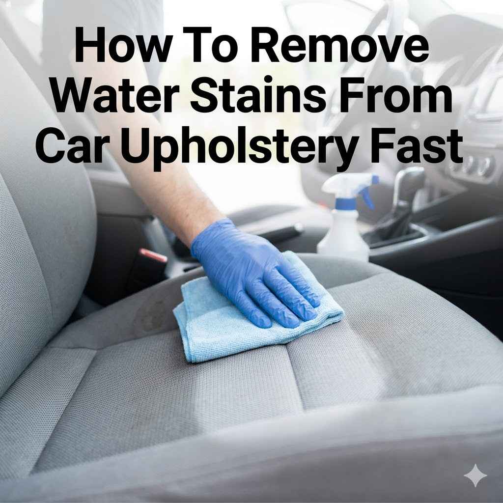 How To Remove Water Stains From Car Upholstery Fast
